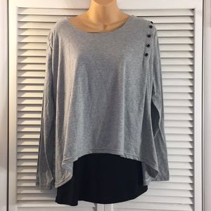 Layered flowy long sleeve tunic